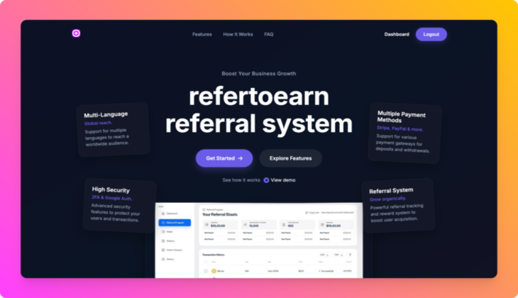 Referz - Refer TO Earn Money PHP Script