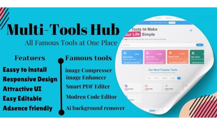 Multi-Tools Hub (PDF, Images, Text, Popular Ai)
