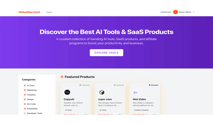 WeBuildaa - Startup and SaaS Directory Marketplace